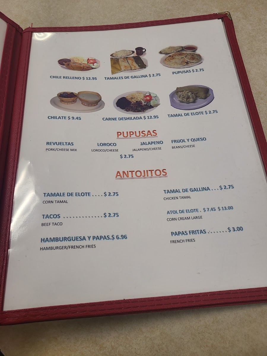 Pupuseria y Restaurante Martinez Menu - Image 3